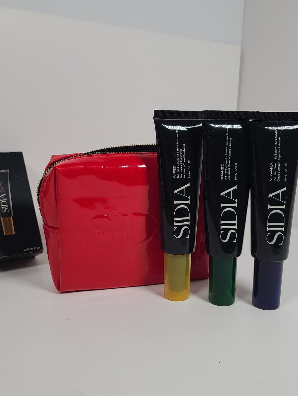 SIDIA Hand Serum Trio with Red Pouch NWT
